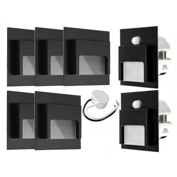 Sada osvětlení schodů Halogen Led 7x senzory