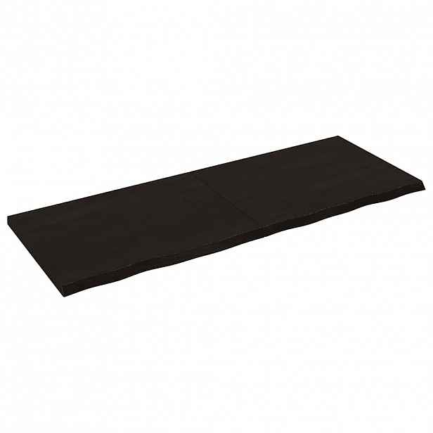 vidaXL Koupelnová deska tmavě hnědá 160x60x(2-4) cm ošetřený masiv