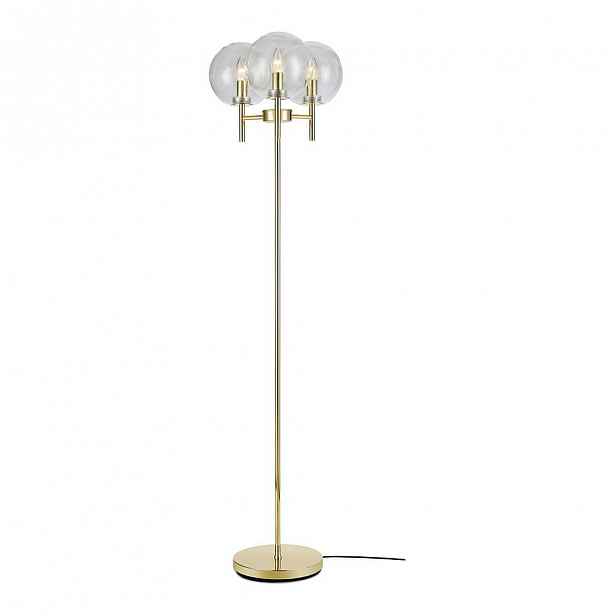 Volně stojící lampa ve zlaté barvě Markslöjd Crown Floor 3L