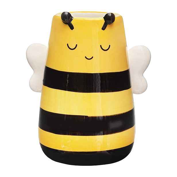 Žlutá váza z dolomitu (výška 10,5 cm) Bee – Sass & Belle