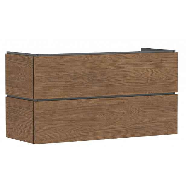 Hansgrohe Xilesa E - Umyvadlová skříňka, 62x118x47 cm, 2 zásuvky, kašmírový dub 54298550