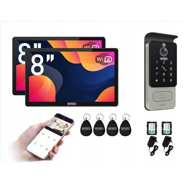 ideodomofon 2-žilový Digitální WiFi Fhd 8" 2xVirgo One PLUS(B)/82228