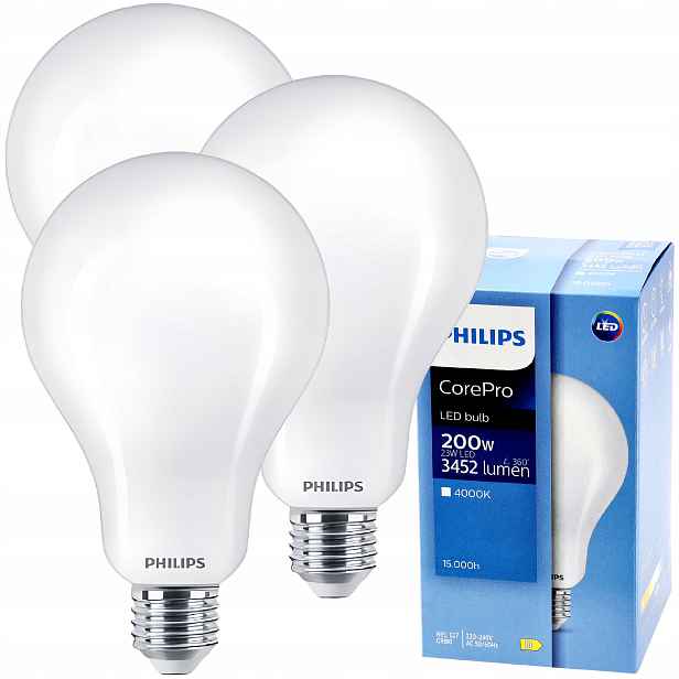 Philips Led žárovka E27 23W 200W 3452lm Silná 4000K EyeComfort CorePro 3x