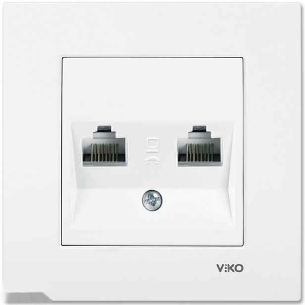 Viko by Panasonic Karre bílá dvojitá datová zásuvka 90960034