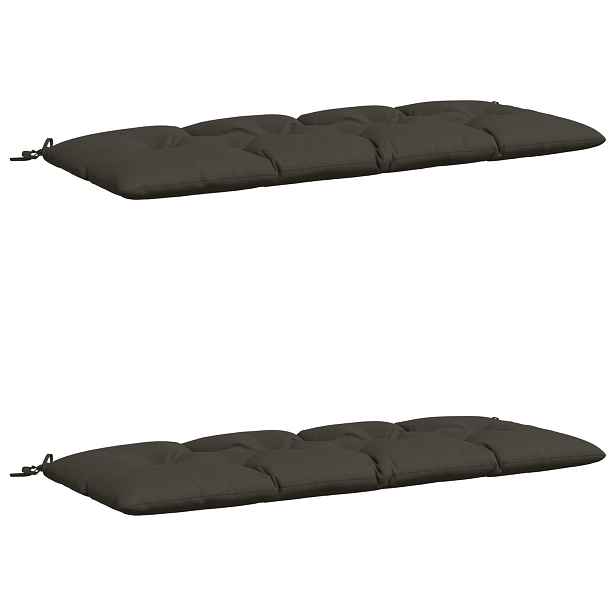 vidaXL Polstry na lavice VIANEN 2 ks 100% polyester Antracitová
