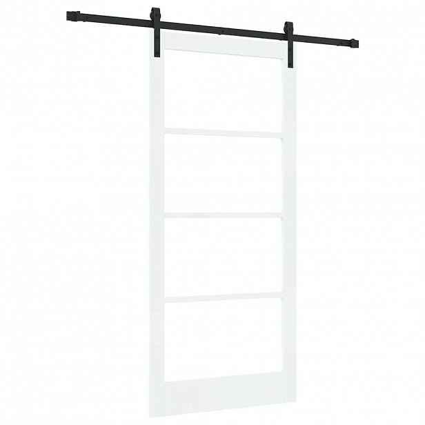 vidaXL Posuvné dveře ORKDAL Bílá a černá 93 x 202 cm