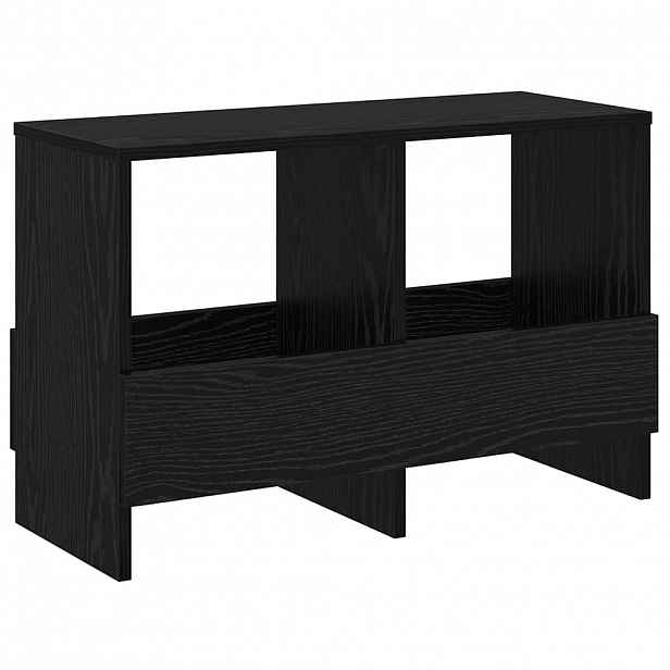vidaXL Regál na časopisy Černý dub 68,5 x 30 x 45 cm