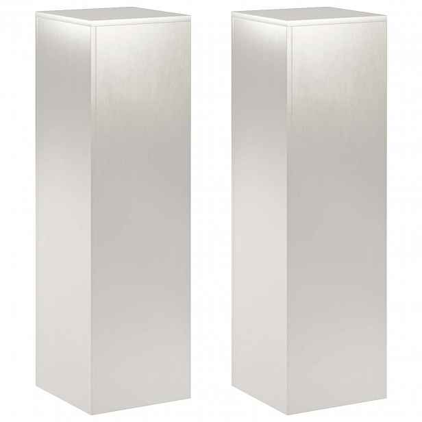 vidaXL Stojan na rostliny 2 pcs Stříbrná 30 x 30 x 100 cm Ocel
