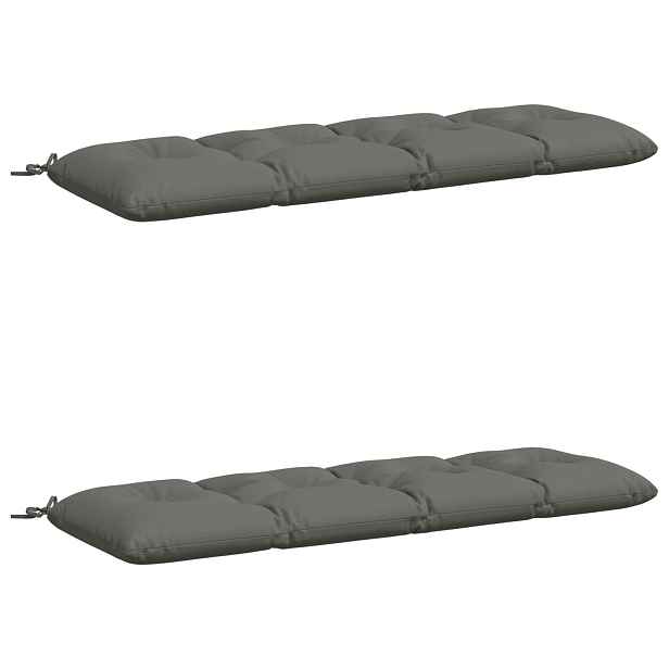 vidaXL Polstry na lavice VIANEN 2 ks 100% polyester Šedá