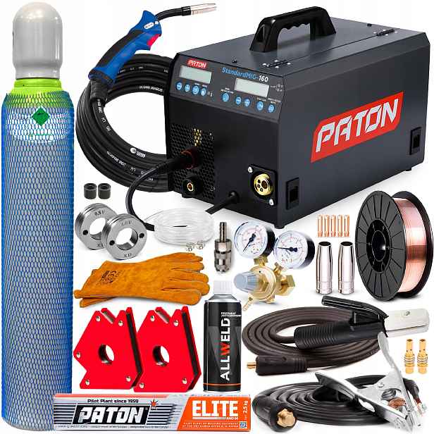 Svářečka Migomat Paton Psi 160 Standard Mig Mag Mma Tig 3V1 Igbt Sada