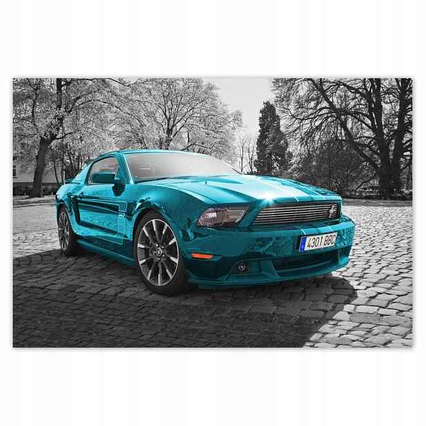 Plakáty 185x125 Tyrkysový Ford Mustang