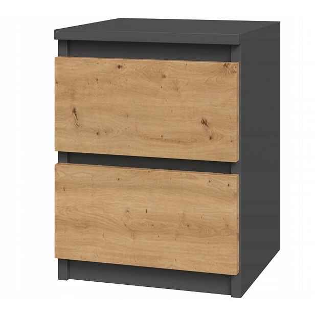 Komoda Noční Stolek 2 Zásuvky SM2 Antracit-artisan