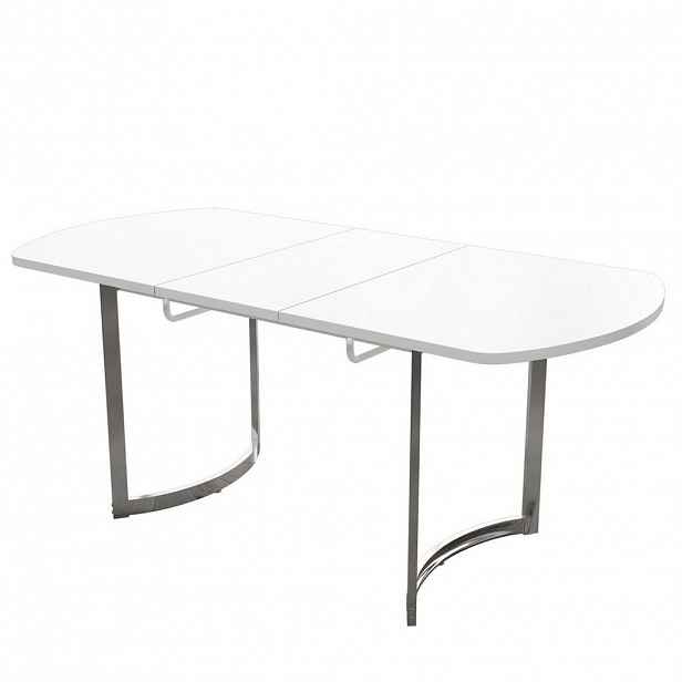 Redom ROZKLÁDACÍ jídelní stůl 140/180 x 80 cm s flexibilním prodloužením a pevnou legovanou konstrukcí, Bílá