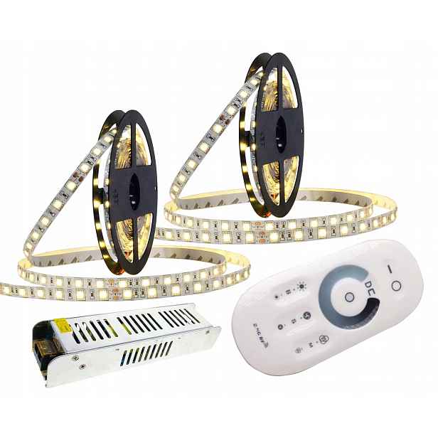 Set Led pásek 5050 IP20 10M Bílá Teplá Dotyková