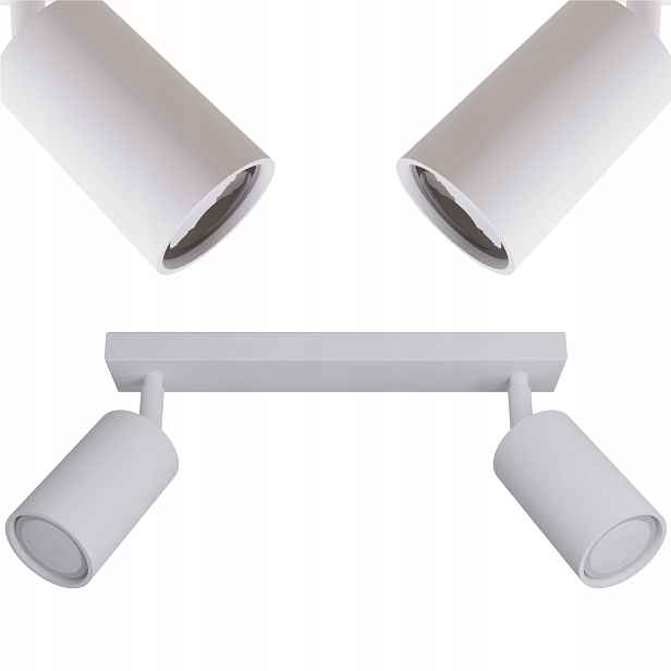 Stropní Svítidlo stropní závěsná lampa s regulací v bílé barvě 2x GU10 2x 40W