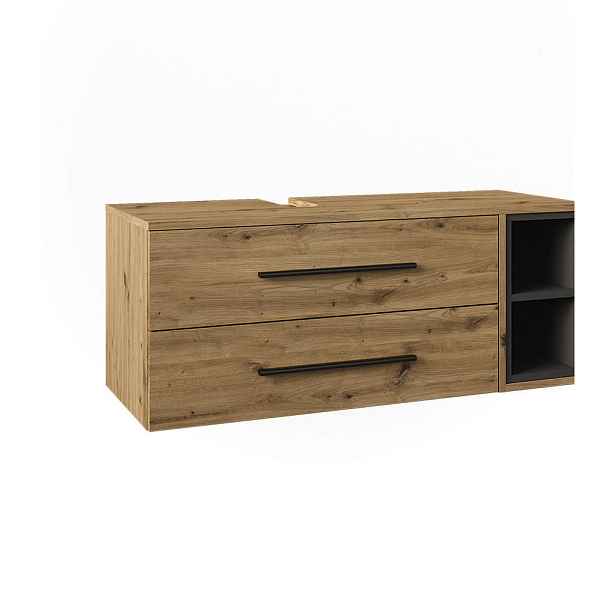 Vicco DOLNÍ SKŘÍŇKA POD DŘEZ Beatrice, Řemeslný dub/Antracit, 100 x 40 cm se 2 zásuvkami