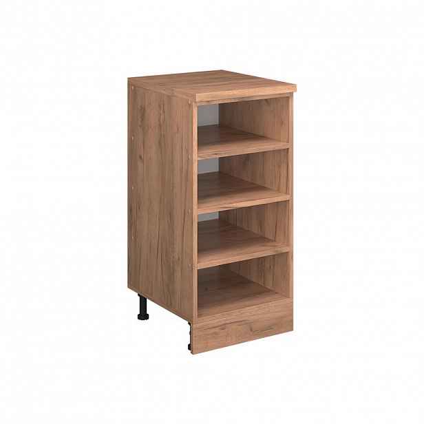 Vicco KUCHYŇSKÁ SKŘÍŇKA POD ŠIKMOU STŘECHU R-Line, Zlatý mocný dub/Zlatý mocný dub, 40 cm bez zkosení, otevřený