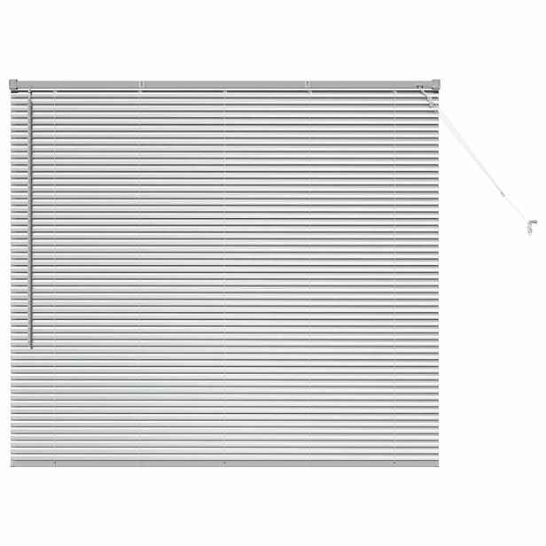 vidaXL Venet školní žaluzie Stříbrná 130 x 140 cm 25 mm Hliník