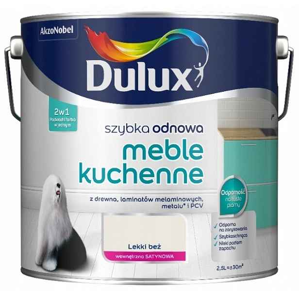 Dulux Barva Rychlá Obnova Kuchyňského Nábytku 2,5L Lehká Béžová