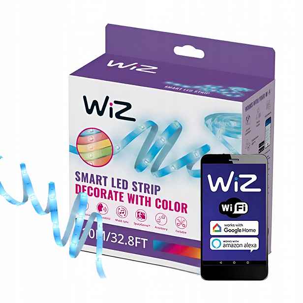 Led pásek 10M Vícebarevný Rgb Smart WiFi Aplikace WiZ