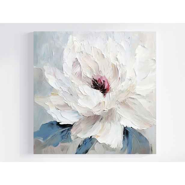 Obraz Na Plátně Canvas Příroda Makro Zahrada Flora Bílý Květ Pivoňka 50x50