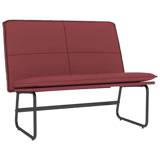 vidaXL Lavice vínová 100 x 75 x 76 cm umělá kůže