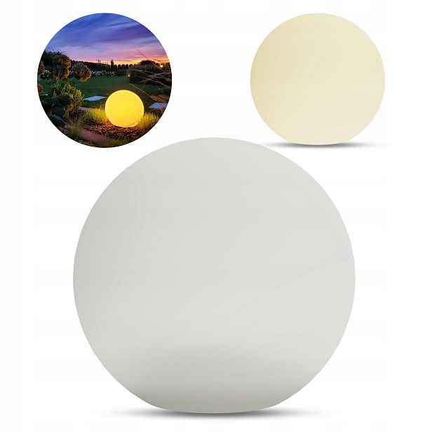 Zahradní lampa Stojící koule Eko-Light Globo Fi 60 cm E27 IP44 230V Bílá Ek