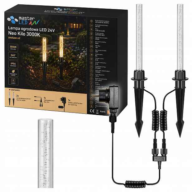 2x Zahradní zapichovací lampa 3000K ovladač