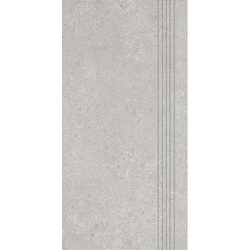 Schodovka Rako Base R světle šedá 30x60 cm mat DCPSE432.1