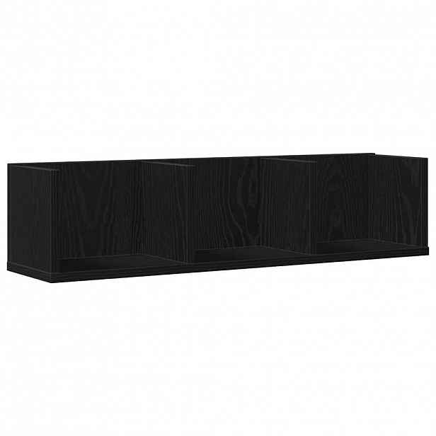 vidaXL Nástěnná polička Nástěnná montáž Černý dub 75 x 18 x 18 cm