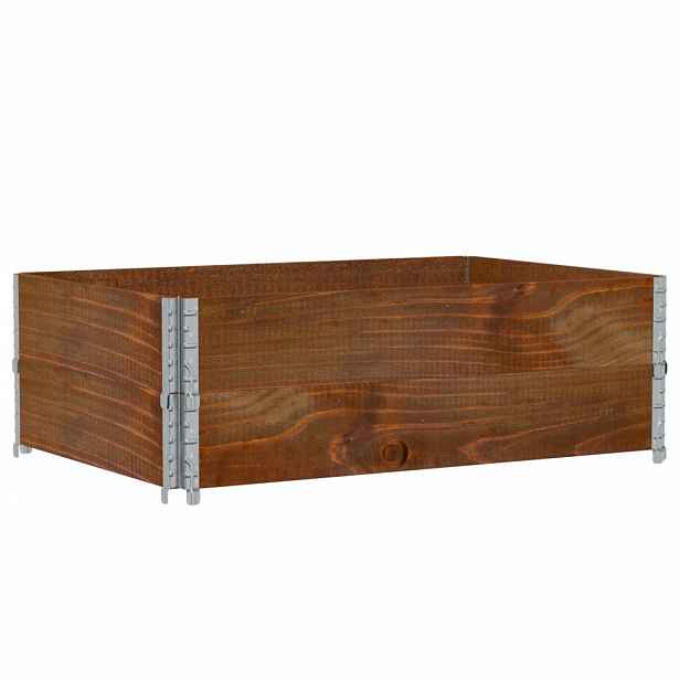 vidaXL Paletové nástavce 2 ks hnědé 120 x 80 cm masivní borové dřevo