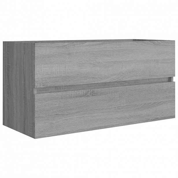 vidaXL Umyvadlová skříňka šedá sonoma 90x38,5x45 cm kompozitní dřevo