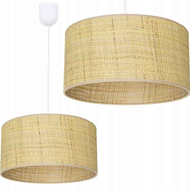 Závěsná Stropní Lampa Boho Ratanová 40 CM, Ratanová Led, Polská Lampa
