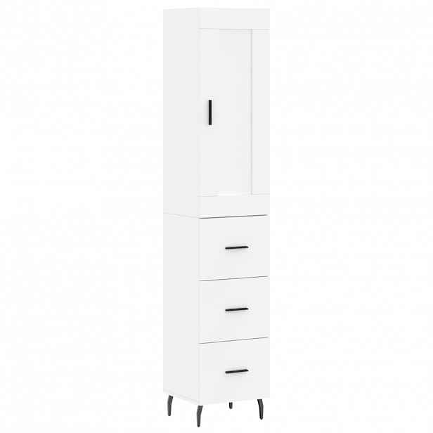 vidaXL Skříň highboard bílá 34,5 x 34 x 180 cm kompozitní dřevo