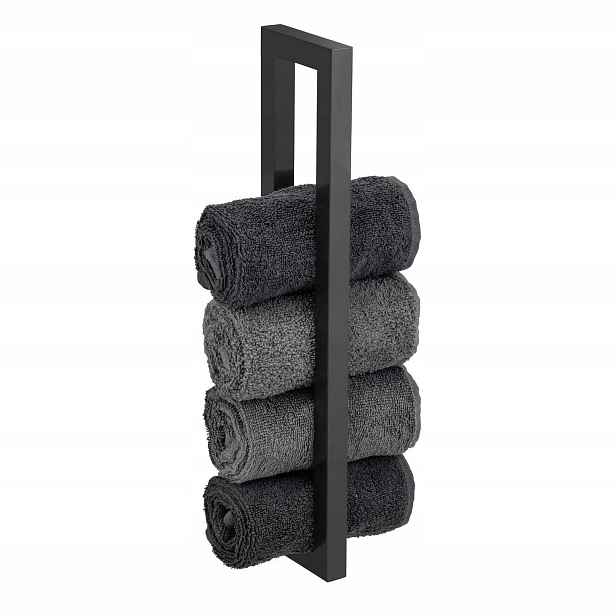 Koupelnový Držák Na Ručníky Černý Kovový 2X40X9 CM Reitani Wenko