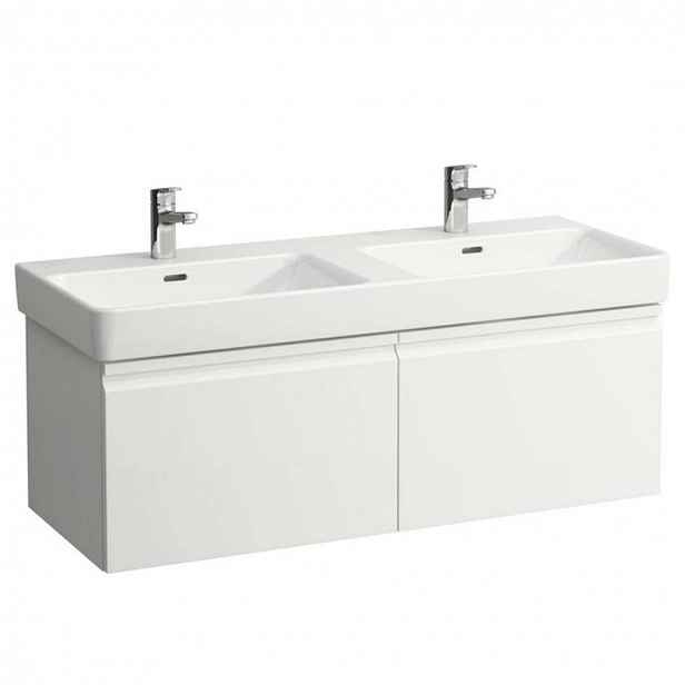 Laufen Pro S - Umyvadlová skříňka, 126x45x39 cm, 2 zásuvky, lesklá bílá H4835720964751