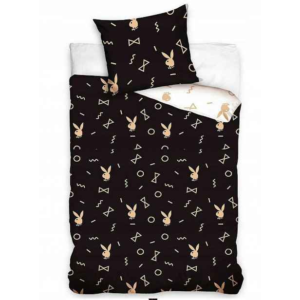 Povlečení 160x200 Playboy černá bílá béžová povlečení 70x80