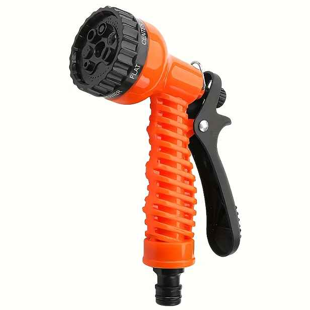 TEMU Vysokotlaká zahradní hadicová pistole, [6 nastavitelných vzorů postřiku] pro zalévání, mytí aut a čištění terasy. Lehká ergonomická rukojeť s