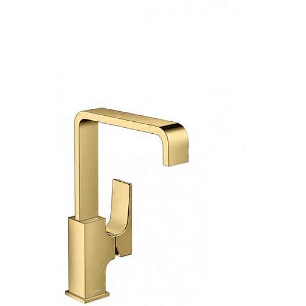 Umyvadlová baterie Hansgrohe Metropol s clic-clacem leštěný vzhled zlata 32511990