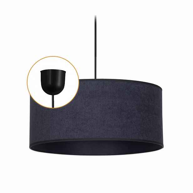 Závěsná lampa Abażur Grafit 35 cm 1 x E27 Lustr stropní svítidlo s krytem
