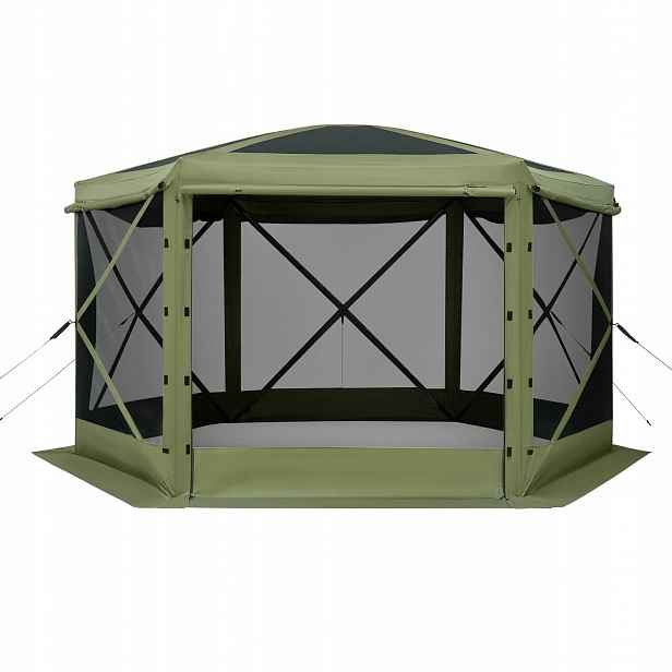 Stan zelený pavilon 3,6 x 3,6 m s moskytiérou, rychlé rozkládání, zahrada, terasa