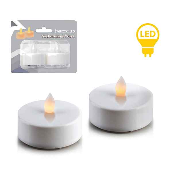 Mondex Sada 2 ks LED čajových svíček IDALIA bílá