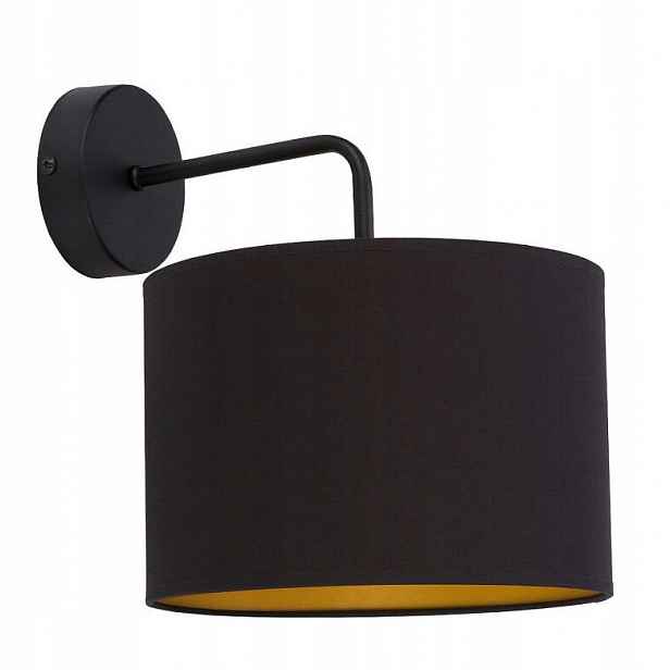 Nástěnná lampa Alice Černá Zlatá Abažur 1xE27 Nástěnná lampa do pracovny