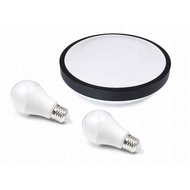 Stropní Svítidlo Nástěnný Kulatý 2xE27 2x Led Žárovka 10W 3000K