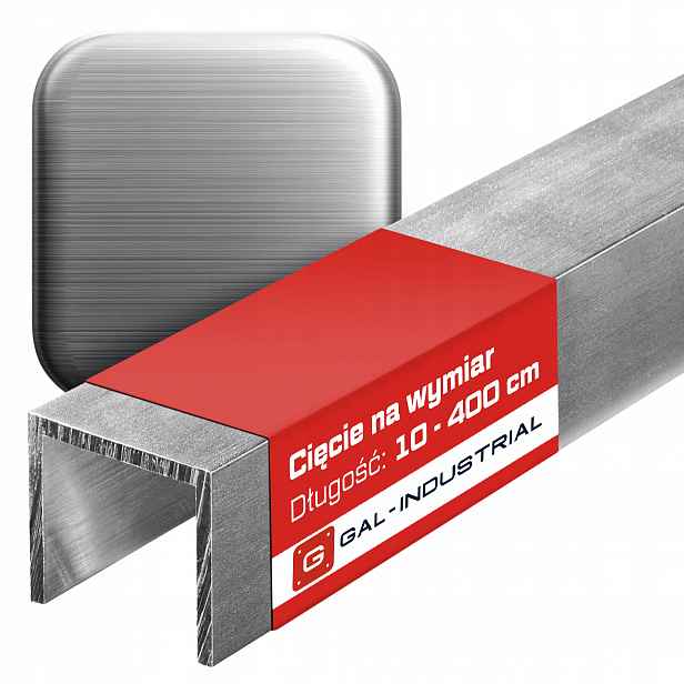 U profil Gal-industrial 40x50x40x4mm Kartáčovaný 40cm Řez Na Délku