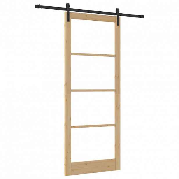 vidaXL Posuvné dveře ORKDAL Přirozená a černá 93 x 232 cm