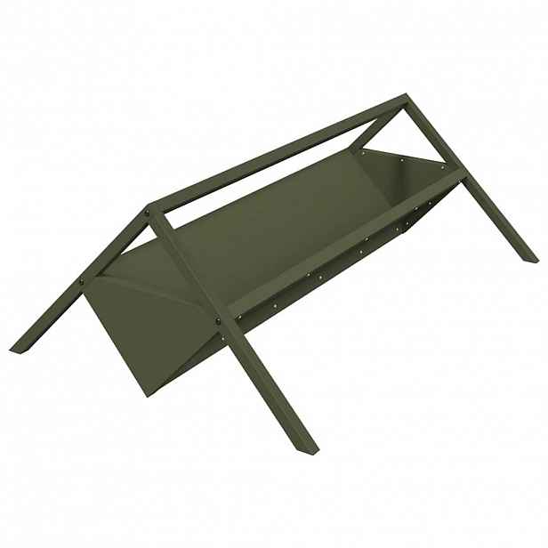 vidaXL Žlab pro hospodářská zvířata Olivově zelená 111 x 76 x 38 cm