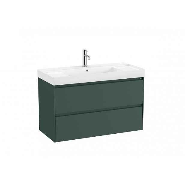Koupelnová skříňka s umyvadlem Roca Ona 100x64,5x46 cm zelená mat ONA1002ZZM