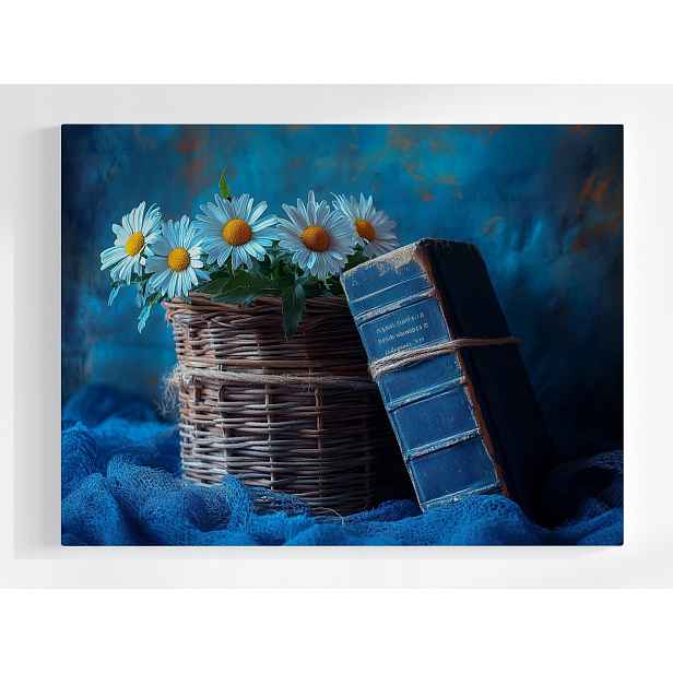 Plakát Kniha Moudrost Vědění Květiny Sedmikrásky Koš 100x75