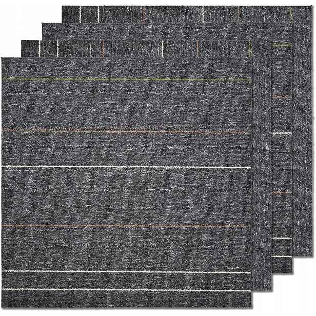 Podlahové kobercové dlaždice, 20 ks, 5 m², 50x50 cm,